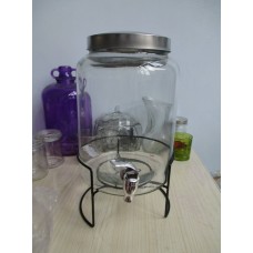 Mason Jar Drink Dispenser 8L - With Free Metal Stand 