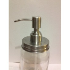 Stainless Steel Soap Dispenser Pump Lid fits Regular mouth Jars x 1
